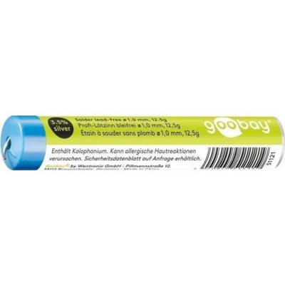 Étain à souder sans plomb ø 1,0 mm bobine 12,5 g - GOOBAY
