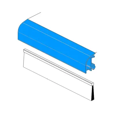 Capot aluminium anodisé incolore L.6m BILCOCQ - ALU2L-CA