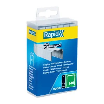 Agrafes n°140/16 mm en fil plat - RAPID - bte 2000 - 5000091 - RAPID AGRAFAGE SA - ISABERG