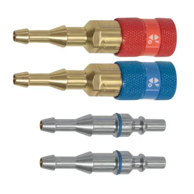Lot de 2 raccords rapides OX & AD + 4 colliers Ø 6.3 mm - GYS - 039087