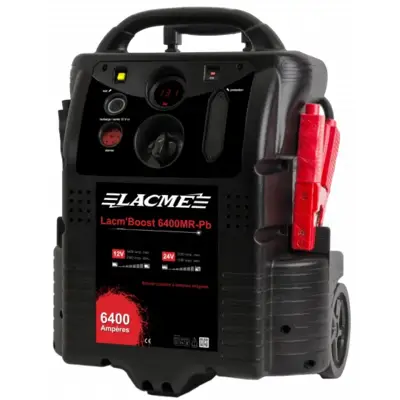 Batterie & chargeur LACME Lac'Boost 6400M-PB à batterie plomb - 12/14V 6200A - 515700 - LACME SARL