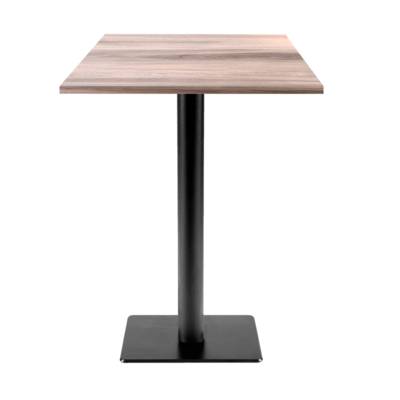 Mange-debout pied noir 60x60cm bois tages - intérieur - RestooTab
