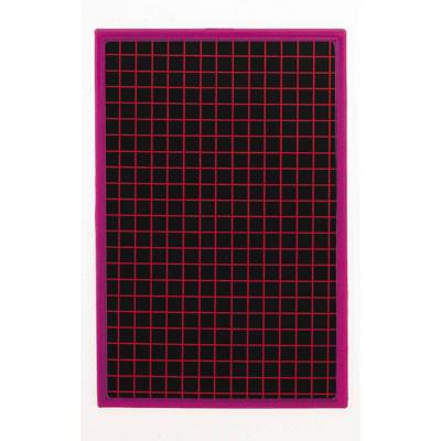 Ardoise en carton 155 x 235 mm Unie / Quadrillée cadre rouge - JPC CREATIONS