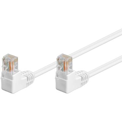 CAT 5e Câble Patch 2x 90° Coudé, U/UTP, blanc, 2 m - GOOBAY