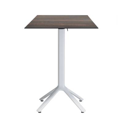 Mange-debout rabattable pied blanc 60x60cm hypster bronze - terrasse - RestooTab