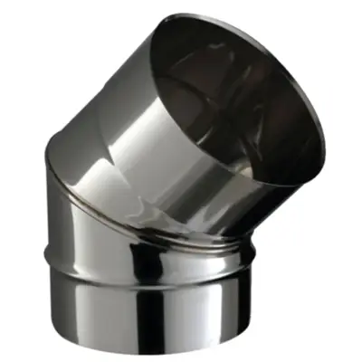 Coude 45° inox SOI à facettes soudées Ø150 POUJOULAT cd 45-150 SOI - 52150721 - CHEMINEES POUJOULAT