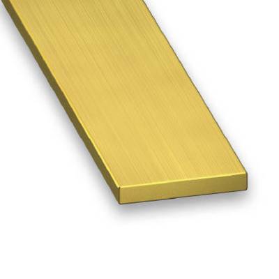 Plat en laiton brut long.1m larg.10mm haut.2mm - Gedimat - CQFD