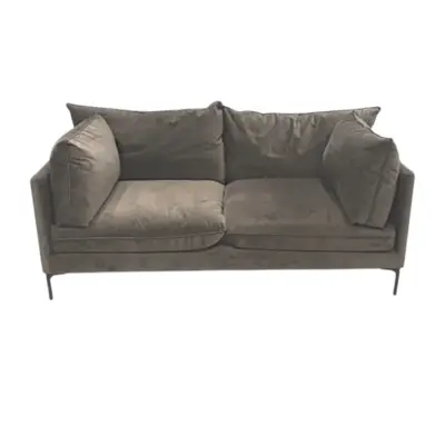 Canapé 2/3P DESIR 11 velours gris - OCCASION - Adopte un Bureau
