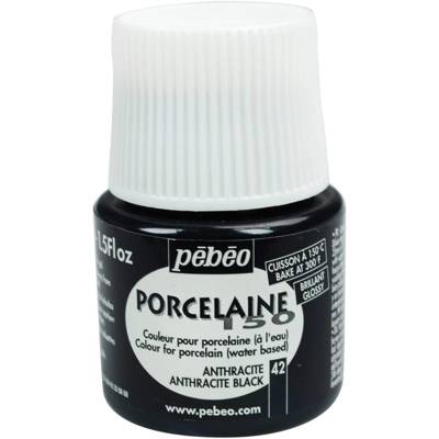 Flacon 45 ml Peinture P150 porcelaine Coloris ANTHRACITE - PÉBÉO