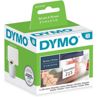 Rouleau de 320 étiquettes disquette/adresse/badge LabelWriter 54x70mm - DYMO