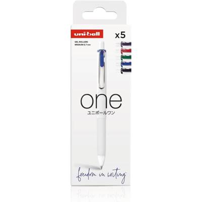 Etui de 5 Stylo Roller Gel ONE UMNS/07 Coloris Classique - UNI-BALL