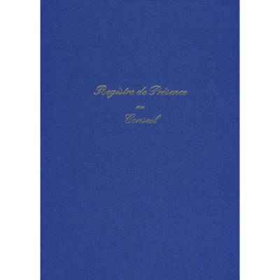 Registre PRESENCE AU CONSEIL 297 x 210 104 Pages Toilé Bleu - ELVE