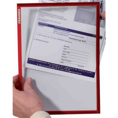 Pochette magnétique FRAME IT X-tra!Line, format A3, Rouge - FRANKEN