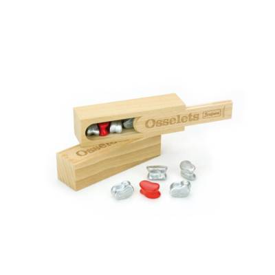Jeu de 5 Osselets dans un coffret en hêtre - JEUJURA