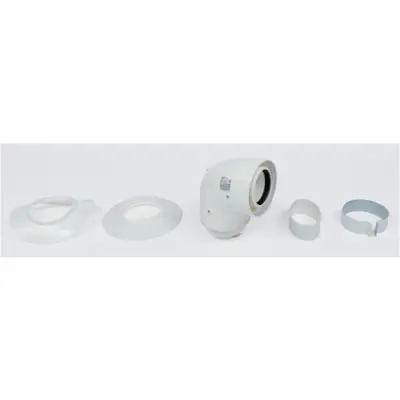 Coude adaptateur ventouse 60/100 à 80/125 - 90° - ATLANTIC - 074303