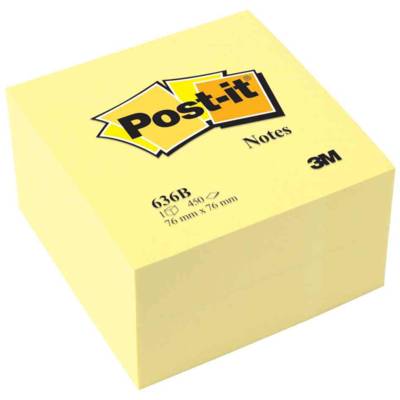 Bloc cube jaune 76 x 76 mm 450 feuilles - Post-it