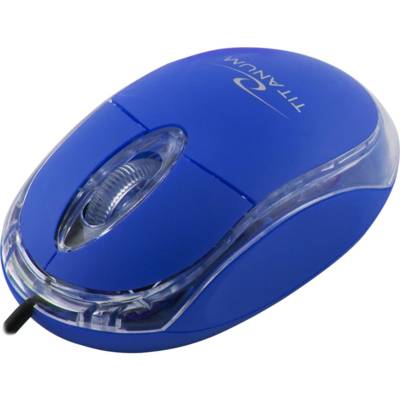 Souris Filaire USB RAPTOR 3D Optique 1000Dpi Bleu - TITANUM