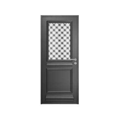 Porte d'entrée alu TRIANON blanc avec grille - 215 x 90 cm - Gedimat - WIBAIE