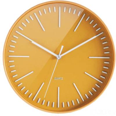 Horloge ATOLL analogique silencieux Diam 30cm jaune moutarde - ORIUM