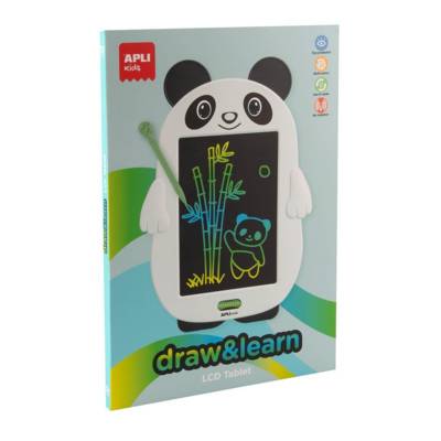 Ardoise LCD en forme de panda, ultralégère, pour dessiner et effacer facilement - APLI