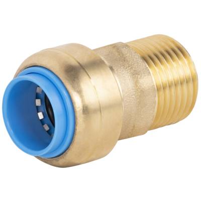 Raccord droit TOUTPUSH - mâle 15 x 21 mm - Gedimat - NOYON ET THIEBAULT