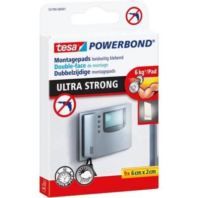 Pack 9 Adhésifs Double-face de Montage Powerbond Ultra Strong 20 x 60 mm - TESA