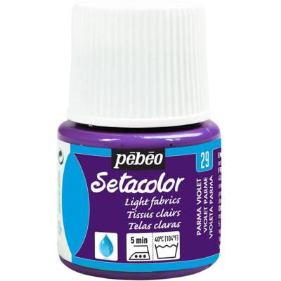 Setacolor Flacon 45ml Peinture pour Tissu clair Violet Parme - PÉBÉO