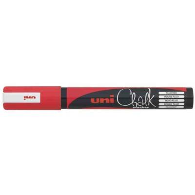 Marqueur craie Pte conique moyenne CHALK Marker PWE5M 1,8 - 2,5mm Rouge - UNI-BALL
