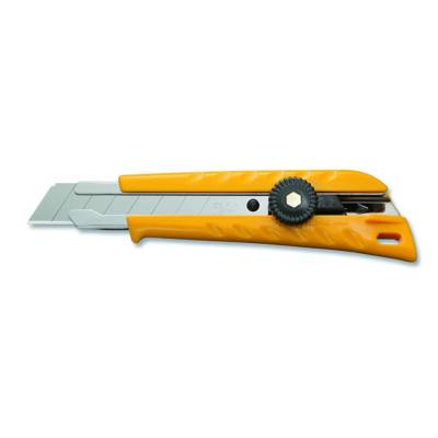 Cutter multi-usage L1 corps ABS 100% recyclé, lame 18mm, blocage par molette - OLFA