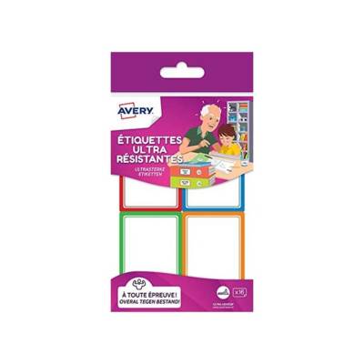 RES16 - 1 sachet de 16 étiquettes ultra-résistantes rectangulaires - 44 x 64 mm - AVERY