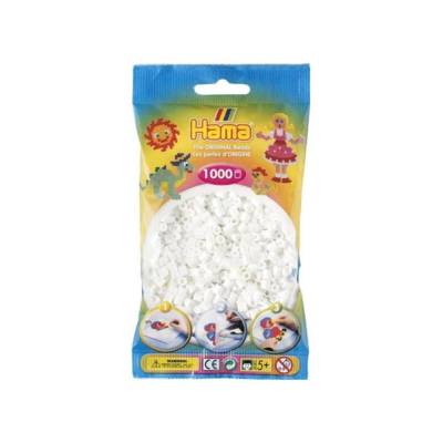 Sachet de 1000 Perles à repasser midi 5 mm Blanc - HAMA