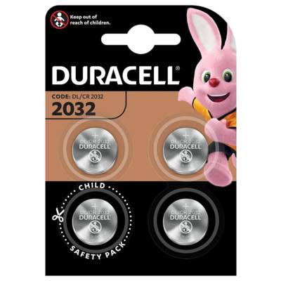 Pack de 4 piles Bouton Lithium CR2032 3V - DURACELL