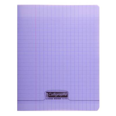 Cahier 8000 POLYPRO 24 x 32 cm 96 Pages 90g Violet - CLAIREFONTAINE