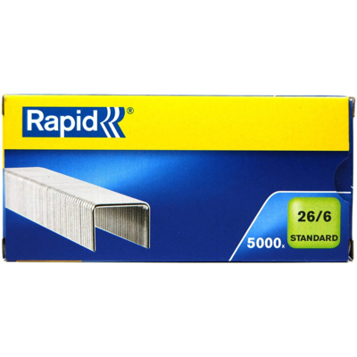 Bte de 5000 agrafes standard 26/6 galvanisé - Rapid
