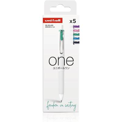 Etui 5 Stylo Roller Gel ONE UMNS/07 Coloris Electrique - UNI-BALL