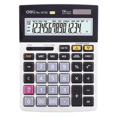 Calculatrice bureau métal 14 chiffres 150 contrôles - DELI