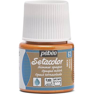 Flacon 45 ml Peinture SETACOLOR opaque pour textiles BRIQUE moiré - PÉBÉO