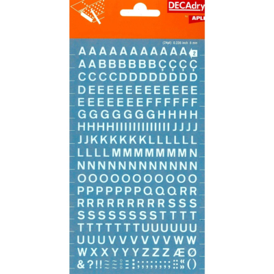 Lettres Transferts (1 Feuille) DDB2F 6 mm Blanc - Apli-Agipa