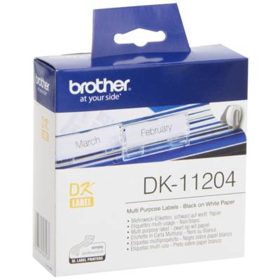 DK-11204 Rouleau 4000 Etiquettes Multi-usage 54 x 17mm Blanches - BROTHER