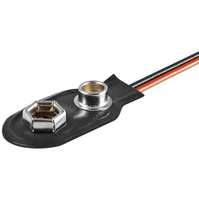 Support batterie 9V à câble perdu 15cm - GOOBAY