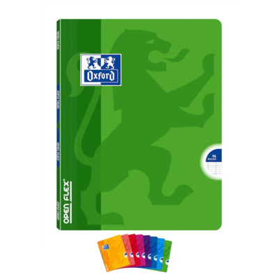 Cahier OPENFLEX agrafé 17 x 22 cm 96p grands carreaux 90g coloris aléatoire - Oxford