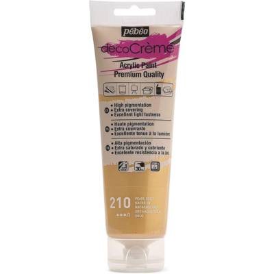 Tube 120ml Peinture Acrylique Décocrème Mat OR - PÉBÉO