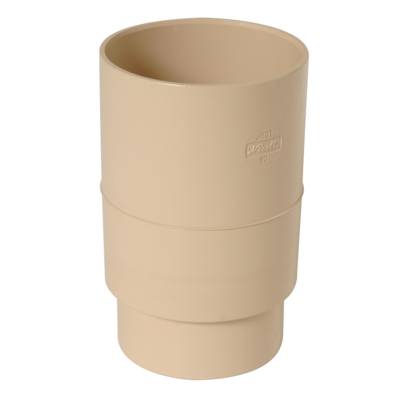 Manchon PVC femelle femelle pour tube de descente de gouttière diam.80mm coloris sable - Gedimat - NICOLL