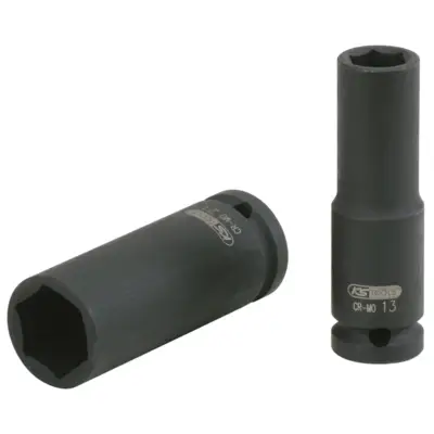 Douille longue à chocs 6 pans 1/2", 14 mm sur carte - KSTOOLS - 515.1114-E
