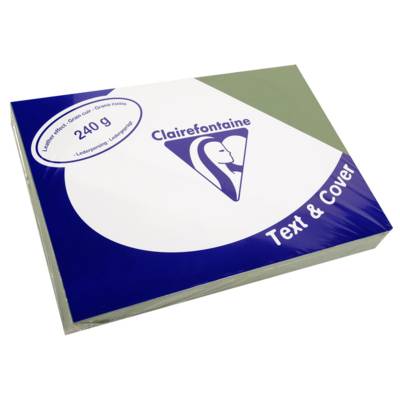 Paquet de 100 Couvertures reliure Text&Cover 240g A4 210x297 mm Vert empire - CLAIREFONTAINE