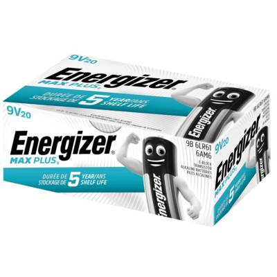 Pack 20 Piles Max Plus 6LR61 9V - ENERGIZER