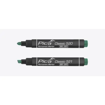 Marqueur permanent pointe ogive vert - PICA - 520/36