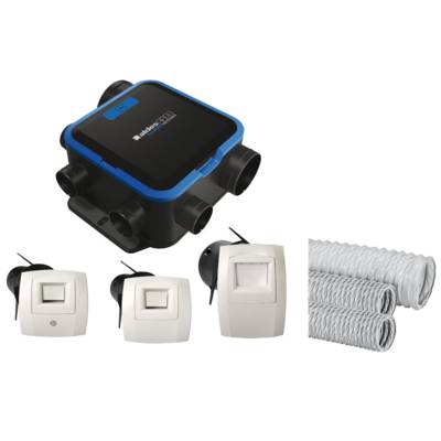 Kit VMC EASYHOME Hygroréglable compact avec gaines - Gedimat - ALDES