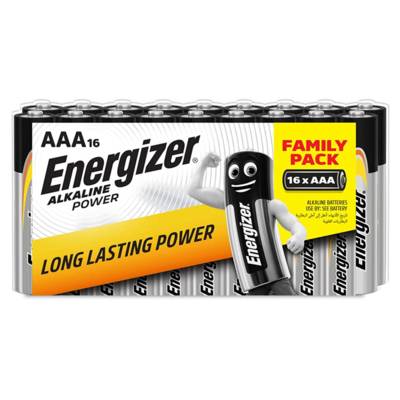 Paquet de 16 Piles Alcaline Power AAA LR03 Family pack - ENERGIZER