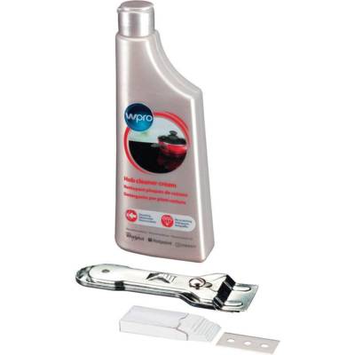 Kit Nettoyage Vitrocéramique 1 crème (250 ml) + 1 grattoir + 10 Lames - WPRO